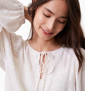 NWT Loft floral jacquard brocade top